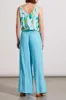 PULL-ON LINEN BLEND FLOWY PANTS WITH POCKETS-Capri sold by Tribal
