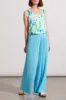PULL-ON LINEN BLEND FLOWY PANTS WITH POCKETS-Capri sold by Tribal