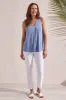 PLEATED SLEEVELESS MODAL TOP-Bluestar sold by Tribal