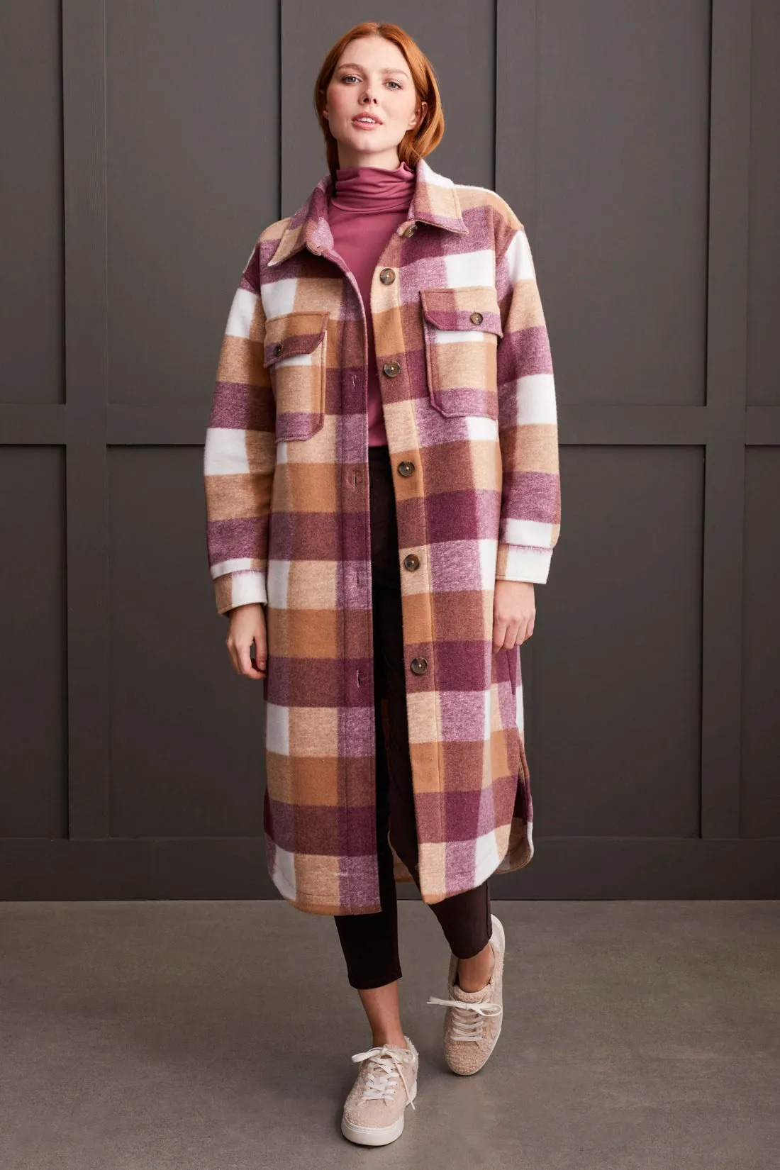 LONG KNIT SHACKET-Deeprose sold by Tribal