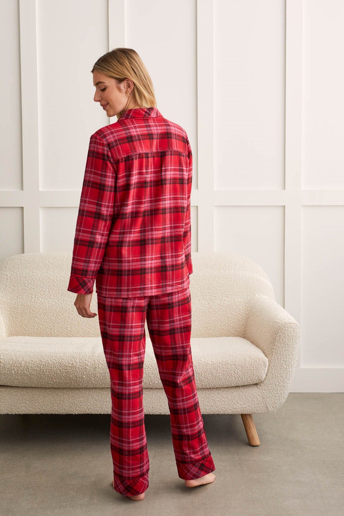 SOFT FLANNEL PJ SET-Lipstick red sold by Tribal product image thumbnail 3