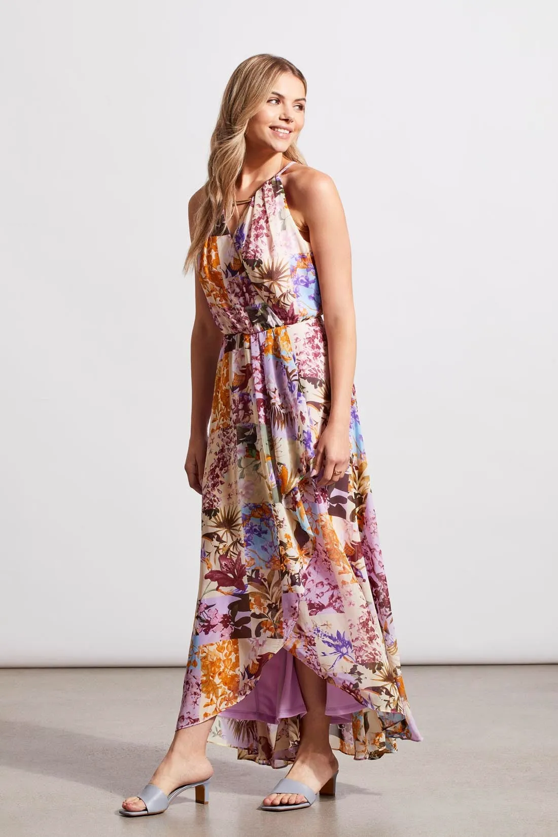 LINED MAXI DRESS WITH KEYHOLE NECK-Iris sold by Tribal product image thumbnail 4