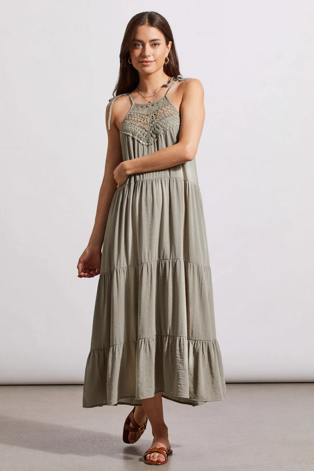 SLEEVELESS DRESS WITH ADJUSTABLE STRAPS-Driedsage sold by Tribal product image thumbnail 3