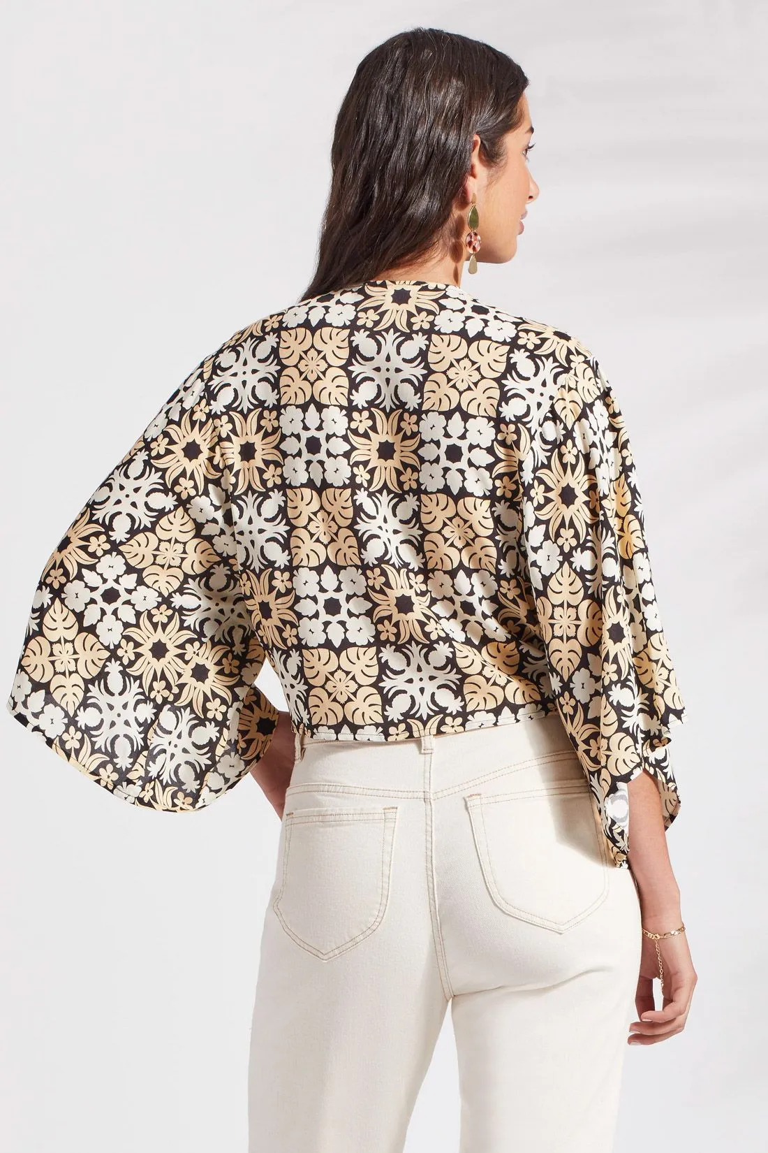 PRINTED KIMONO TOP WITH FRONT TIE-Papeete sold by Tribal product image thumbnail 3