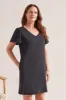 COTTON FLUTTER SLEEVE DRESS WITH POCKETS-Black sold by Tribal
