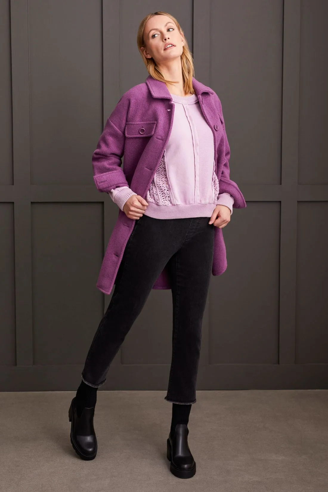 Stonewash Mix Media Raglan Pullover-Lt. Lavender Blush sold by Tribal product image thumbnail 4