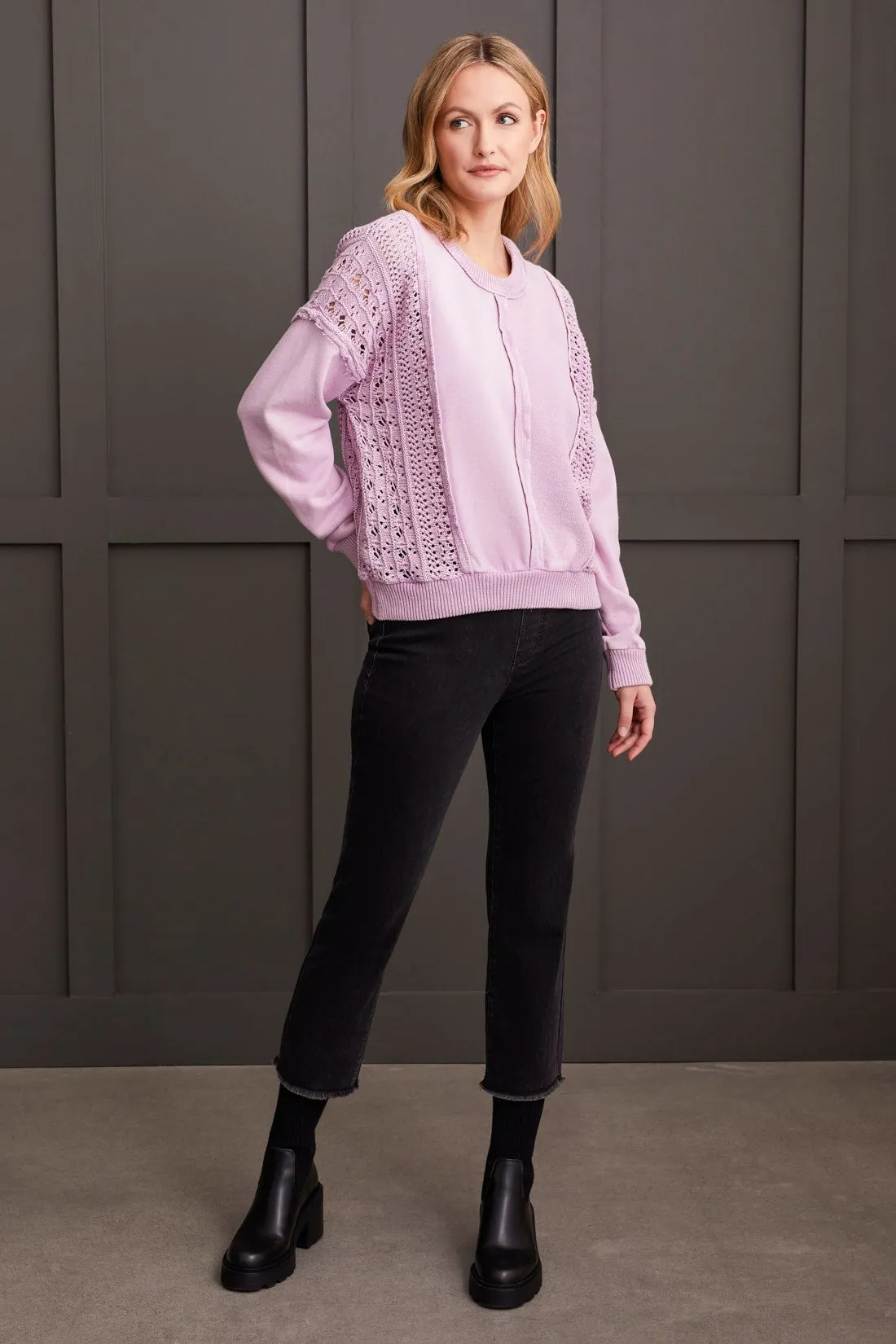 Stonewash Mix Media Raglan Pullover-Lt. Lavender Blush sold by Tribal product image thumbnail 2