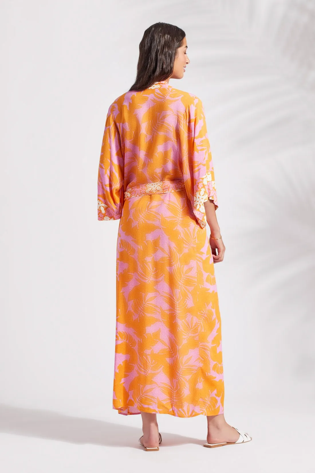 PRINTED DUSTER WITH KIMONO SLEEVES-Canary sold by Tribal product image thumbnail 4