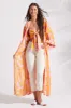 PRINTED DUSTER WITH KIMONO SLEEVES-Canary sold by Tribal