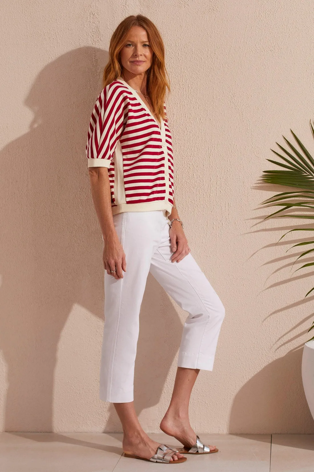 COTTON ELBOW SLEEVE DOLMAN CARDIGAN-Poppy red sold by Tribal product image thumbnail 3