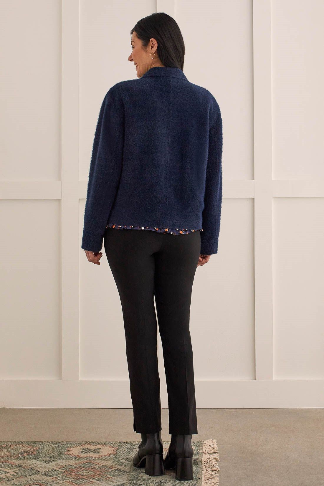 BOUCLE BUTTON-UP JACKET-Sapphire sold by Tribal product image thumbnail 3