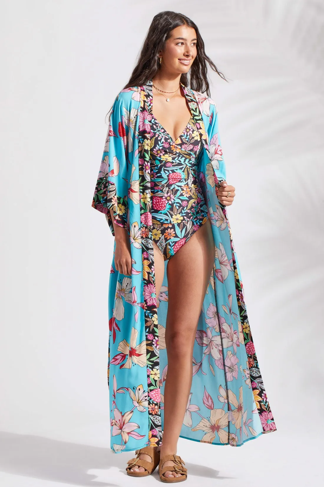 PRINTED DUSTER WITH KIMONO SLEEVES-Honolulu sold by Tribal product image thumbnail 5