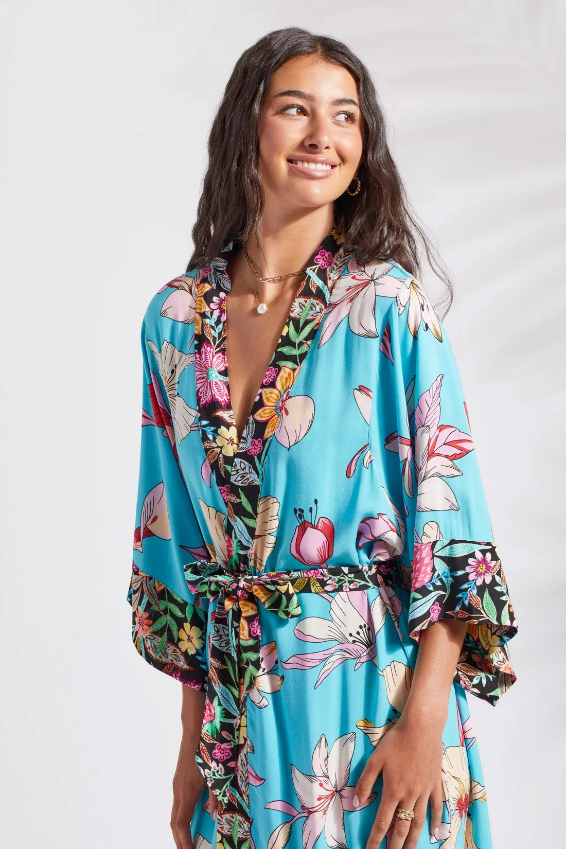 PRINTED DUSTER WITH KIMONO SLEEVES-Honolulu sold by Tribal product image thumbnail 3