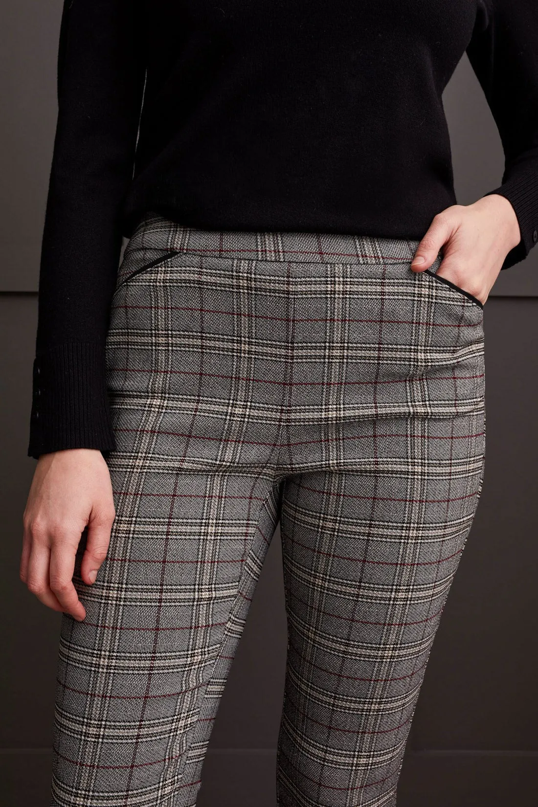 Pull-On Kick Flare Ankle Pant-Bordeaux sold by Tribal product image thumbnail 2