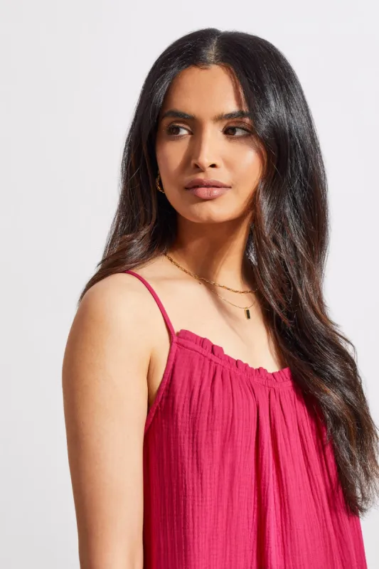 COTTON GAUZE MAXI DRESS WITH POCKETS-Daiquiri sold by Tribal