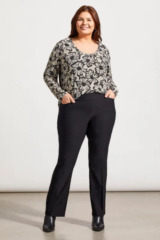 Microflare Flatten It® Pull-On Pants With Back Pockets-Black sold by Tribal