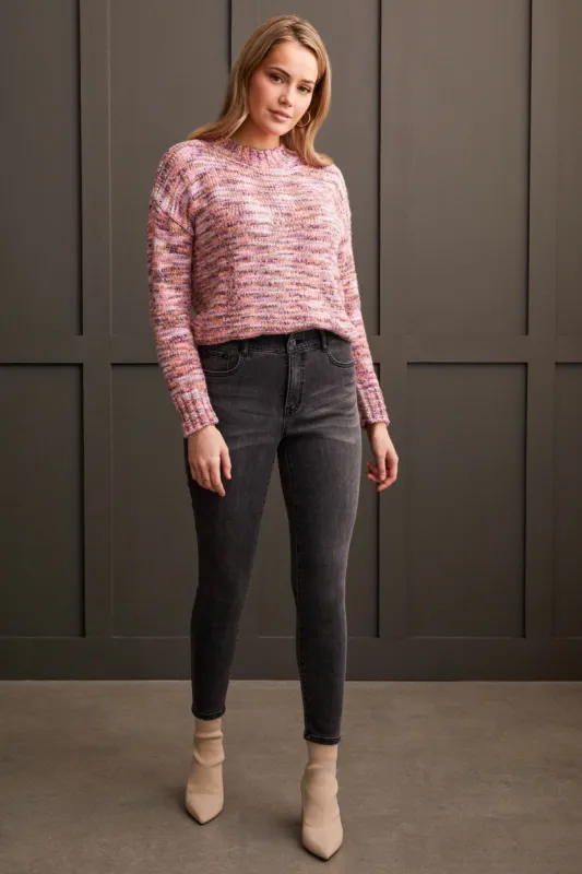 Sophia Curvy Skinny Jeans-Stone Black sold by Tribal