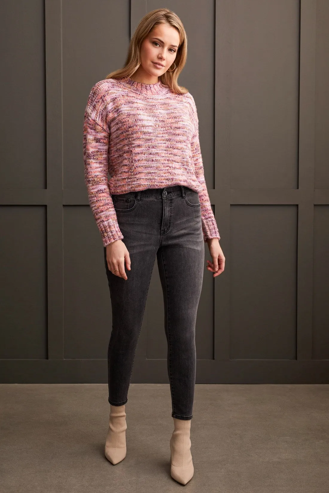 Sophia Curvy Skinny Jeans-Stone Black sold by Tribal