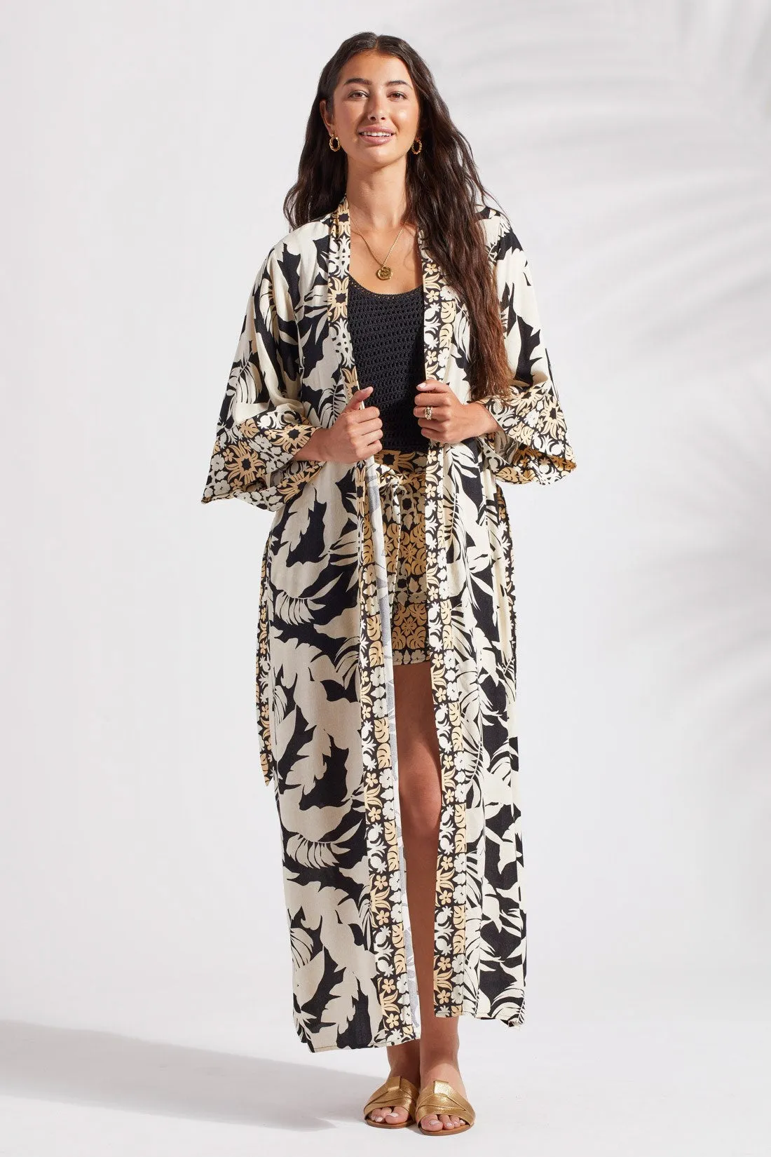 PRINTED DUSTER WITH KIMONO SLEEVES-Wailea sold by Tribal product image thumbnail 2