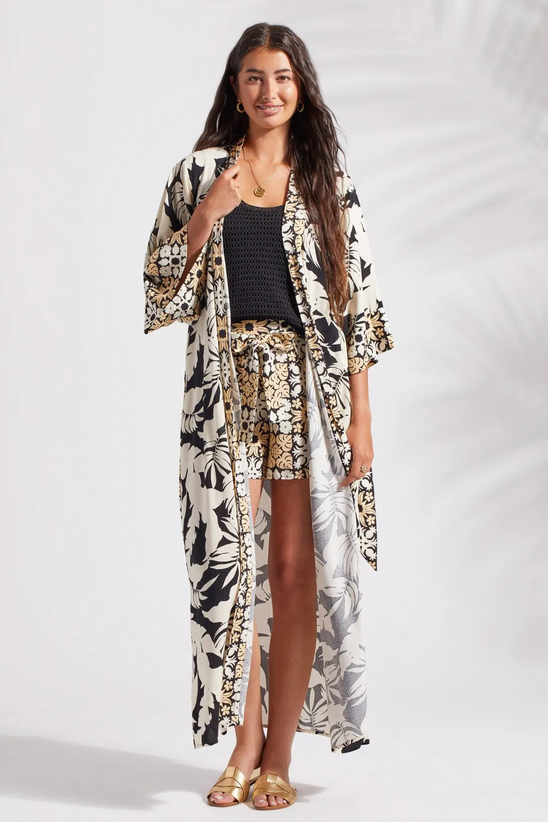 PRINTED DUSTER WITH KIMONO SLEEVES-Wailea sold by Tribal product image thumbnail 5