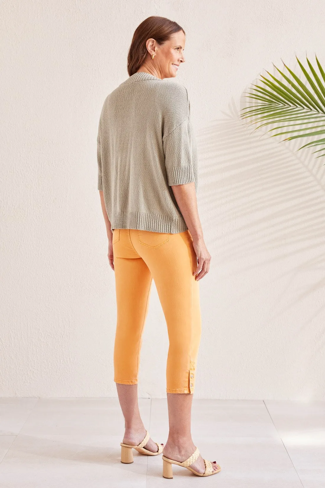 PULL-ON CAPRI WITH HEM VENTS-Apricottan sold by Tribal product image thumbnail 4