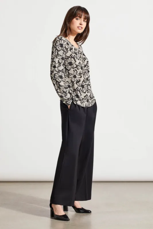 Melange Knit Top With Shirring Details-Frostgrey sold by Tribal