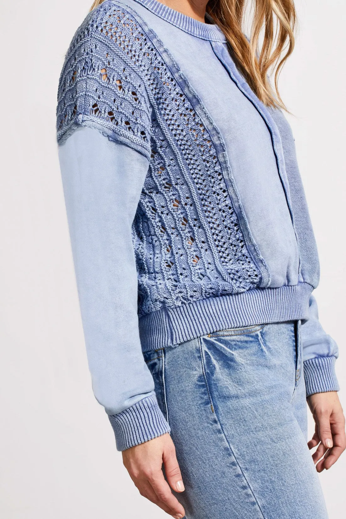 Stonewash Mix Media Raglan Pullover-Lt. Blue Jay sold by Tribal product image thumbnail 3