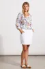 PULL-ON SKORT WITH ROUNDED SIDE SLITS-White sold by Tribal