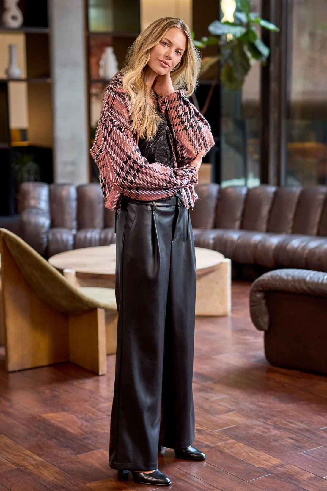 Yarn Dye Jacket With Waist Drawcord-Deeprose sold by Tribal