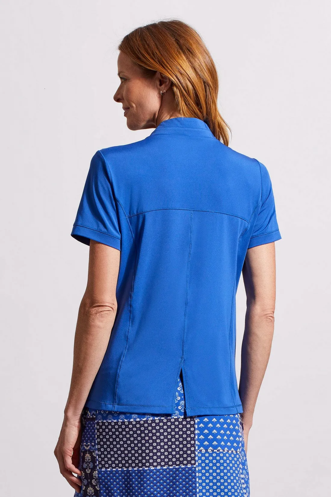 PERFORMANCE UPF 50+ V-NECK TOP-Cobalt sold by Tribal product image thumbnail 4