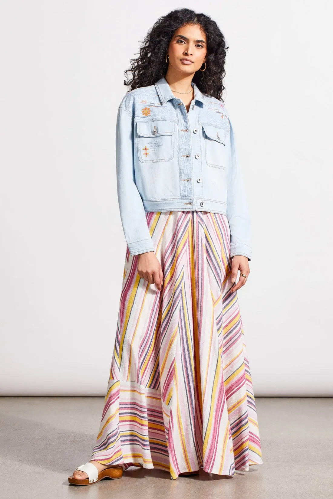 Embroidered Classic Lightweight Novelty Denim Jacket-Frozenberry sold by Tribal product image thumbnail 2