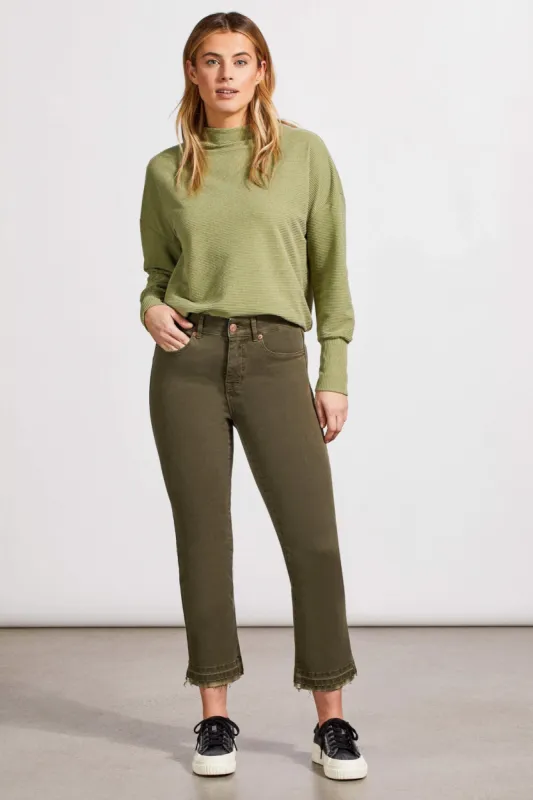 Sophia Curvy Micro Flare Jeans-Olive sold by Tribal