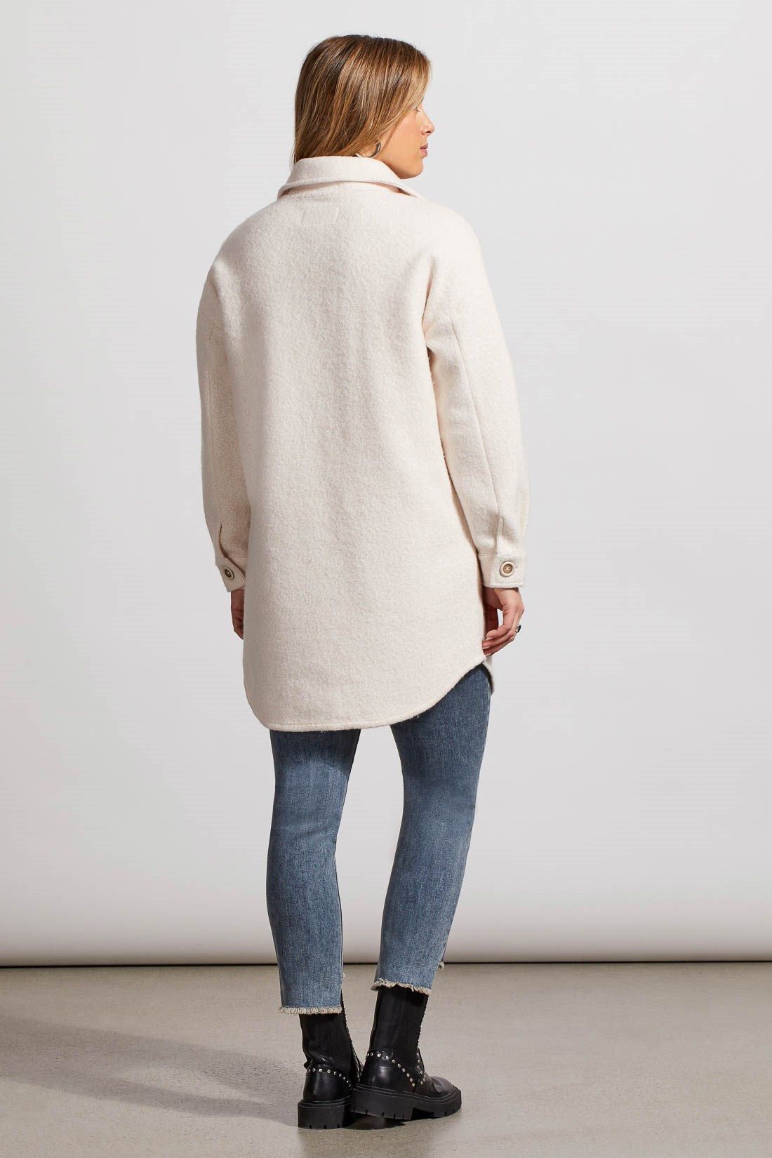 BOILED WOOL JACKET WITH POCKETS-Bone sold by Tribal product image thumbnail 3