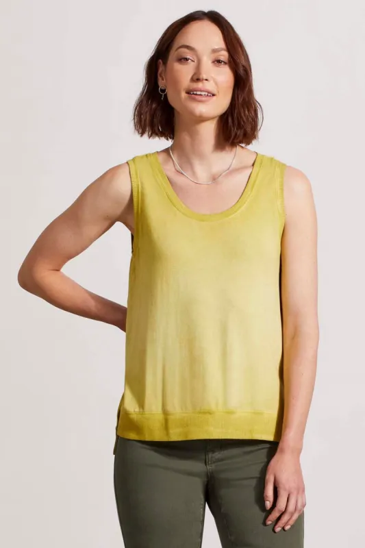 HIGH-LOW TANK TOP-Pear sold by Tribal