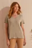 PULL-ON CAPRI WITH HEM VENTS-Dune sold by Tribal