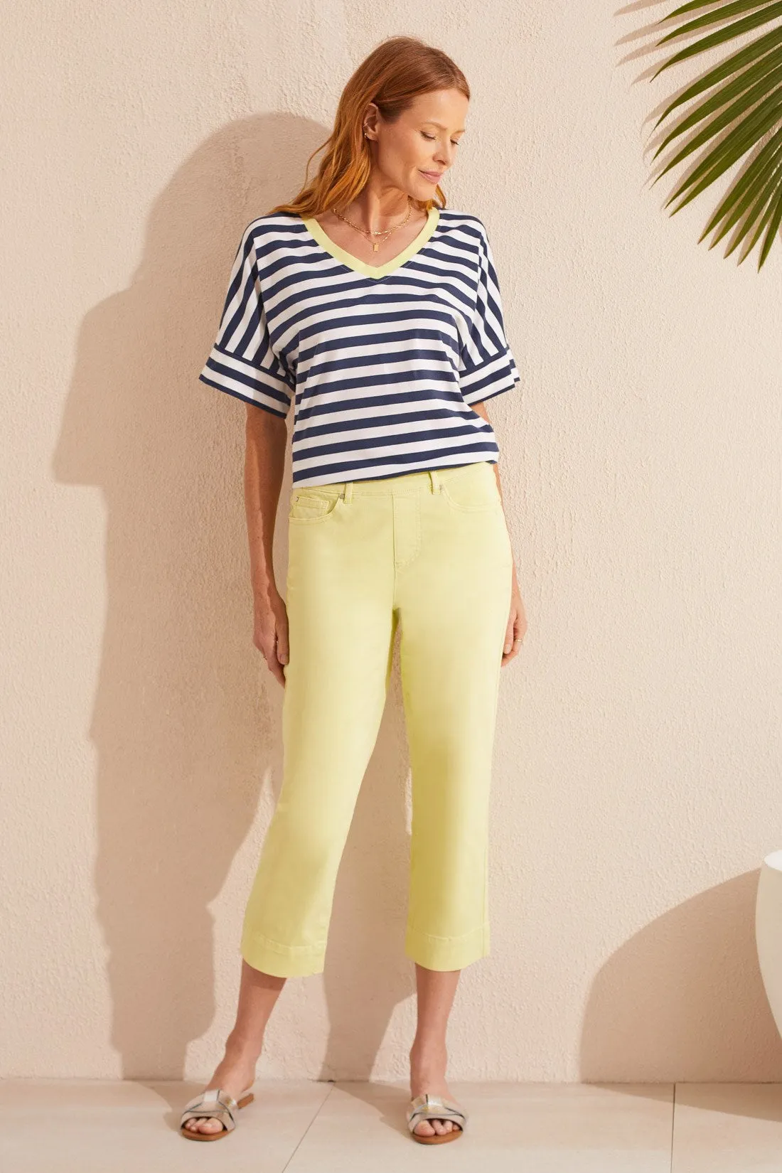 PULL-ON KICK FLARE CAPRI-Wildlime sold by Tribal product image thumbnail 2