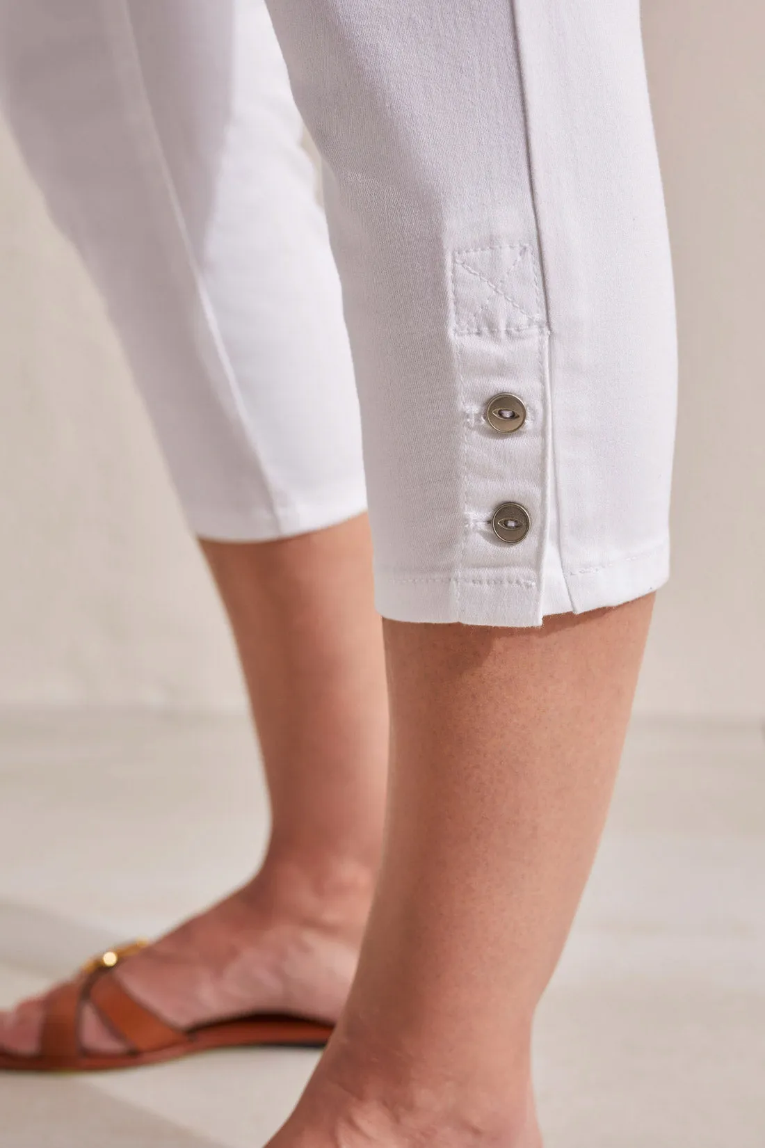 PULL-ON CAPRI WITH HEM VENTS-White sold by Tribal product image thumbnail 2