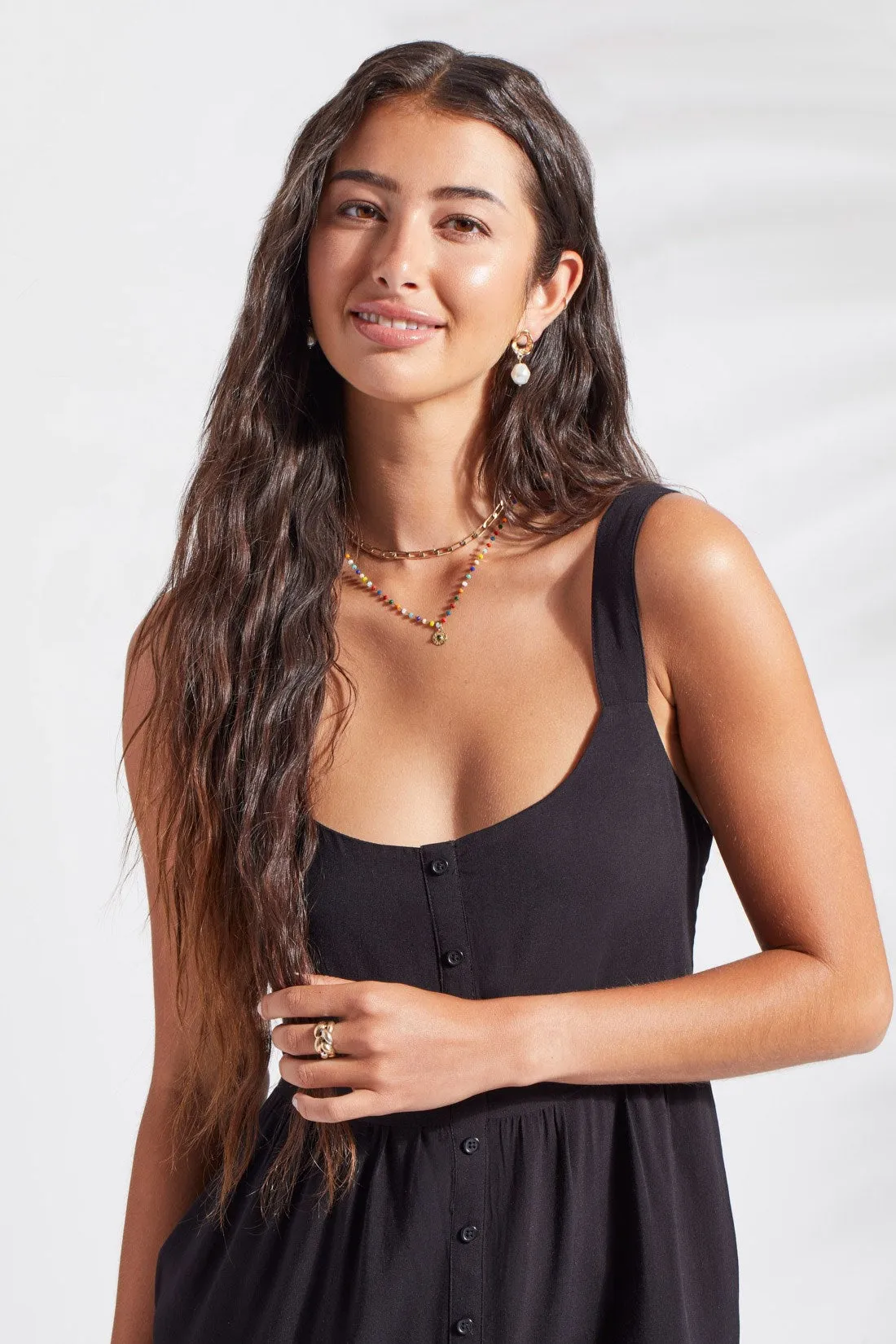 BUTTON-FRONT JUMPSUIT-Black sold by Tribal product image thumbnail 3