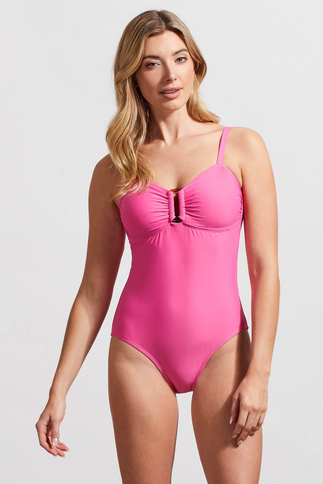 FLATTEN IT® TUMMY CONTROL ONE-PIECE SWIMSUIT WITH LACE-UP BACK-Camelia sold by Tribal product image thumbnail 3