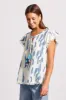TEXTURED COTTON BLOUSE-Capri sold by Tribal