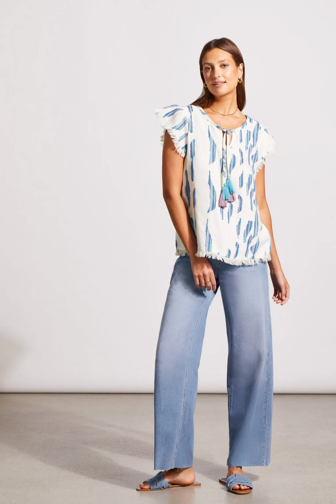 TEXTURED COTTON BLOUSE-Capri sold by Tribal product image thumbnail 3