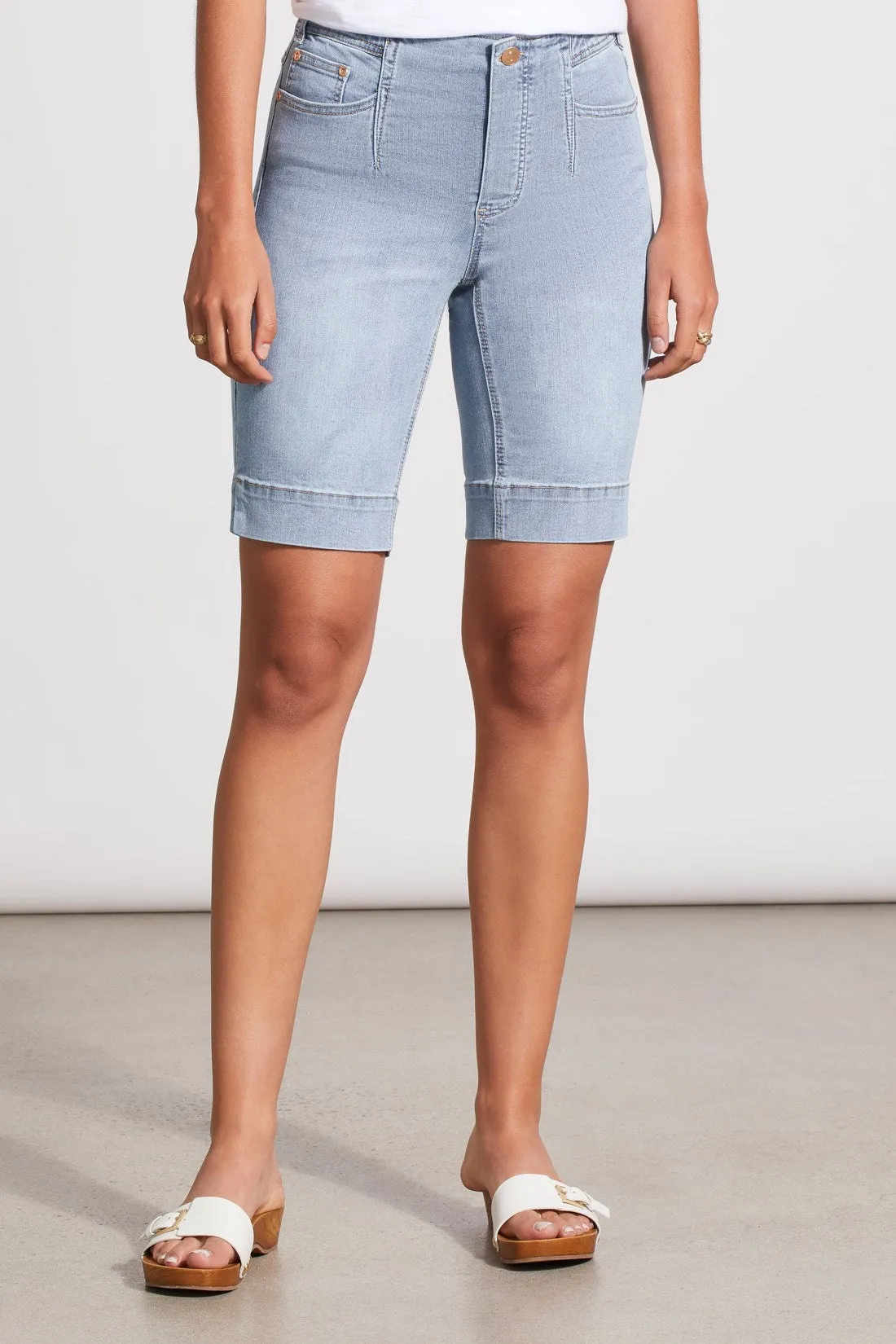 AUDREY ICON PULL-ON BERMUDA JEANS-Vistablue sold by Tribal