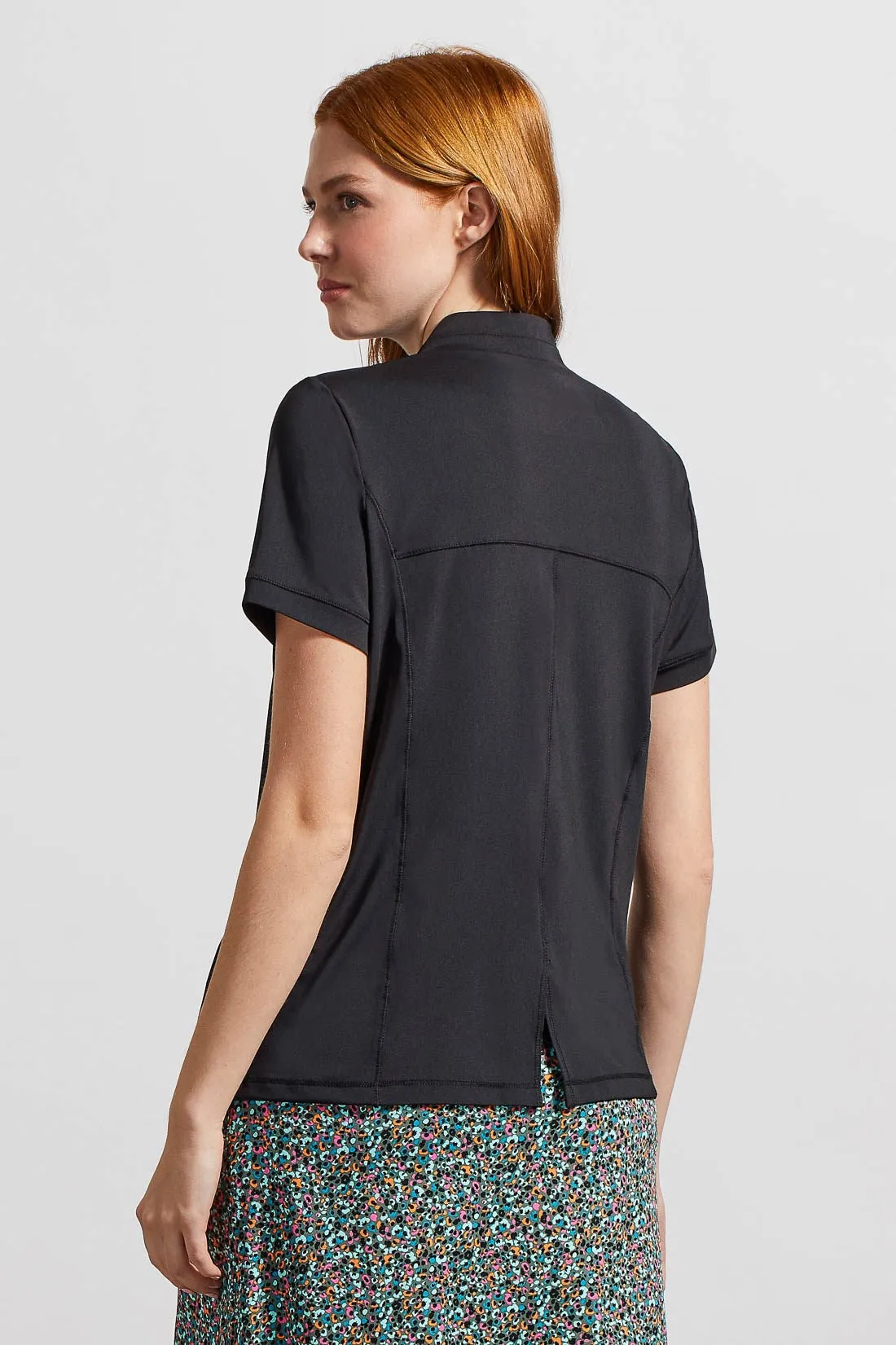 PERFORMANCE UPF 50+ V-NECK TOP-Black sold by Tribal product image thumbnail 3