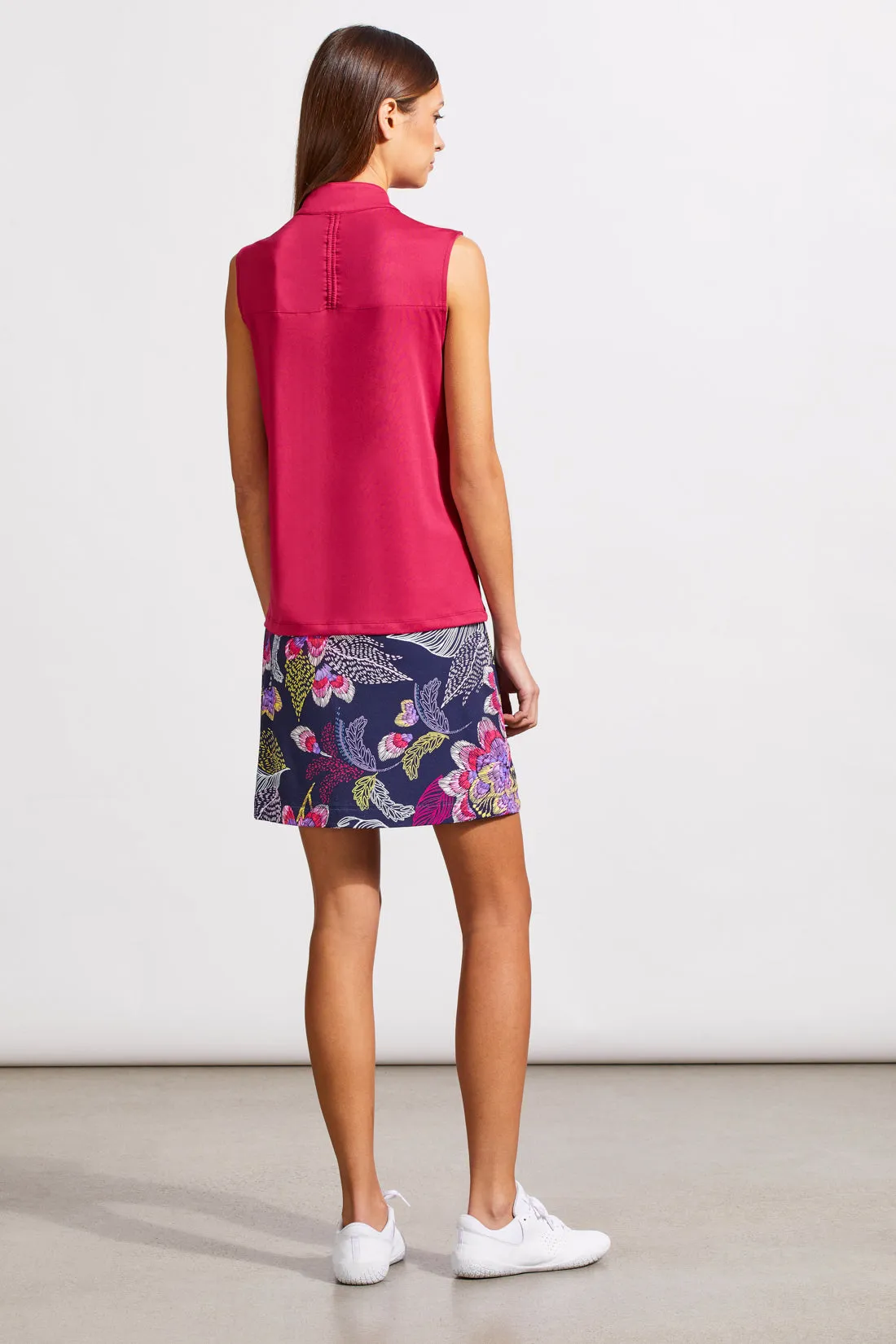 Performance Upf 50+ Sleeveless Mock Neck Top With Quarter Zip-Tangopink sold by Tribal product image thumbnail 4
