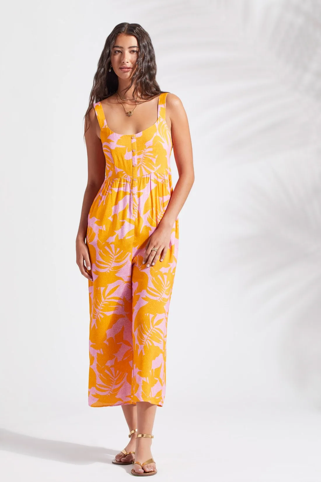 PRINTED JUMPSUIT-Canary sold by Tribal