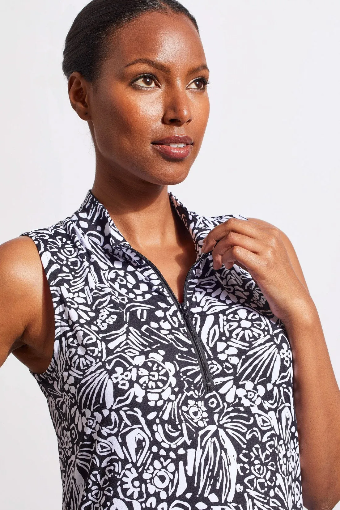 PERFORMANCE UPF 50+ POCKETED SLEEVELESS DRESS WITH INNER SHORTS-Blk.tulip sold by Tribal product image thumbnail 2