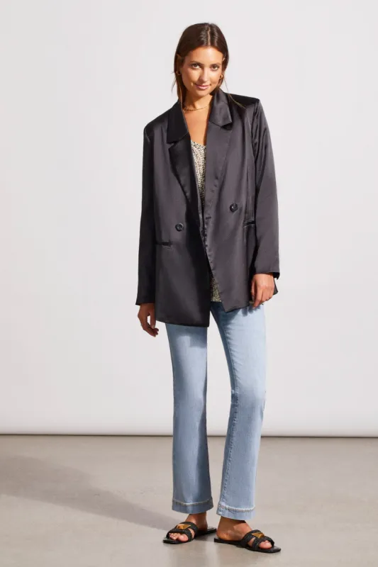 Lined Double Breasted Blazer-Black sold by Tribal