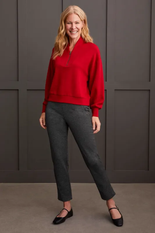 Techno Lux Stretch Dolman Top With Quarter Zip-Scarlet sold by Tribal