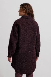 BONDED SHEARLING JACKET WITH POCKETS-Black orchid sold by Tribal