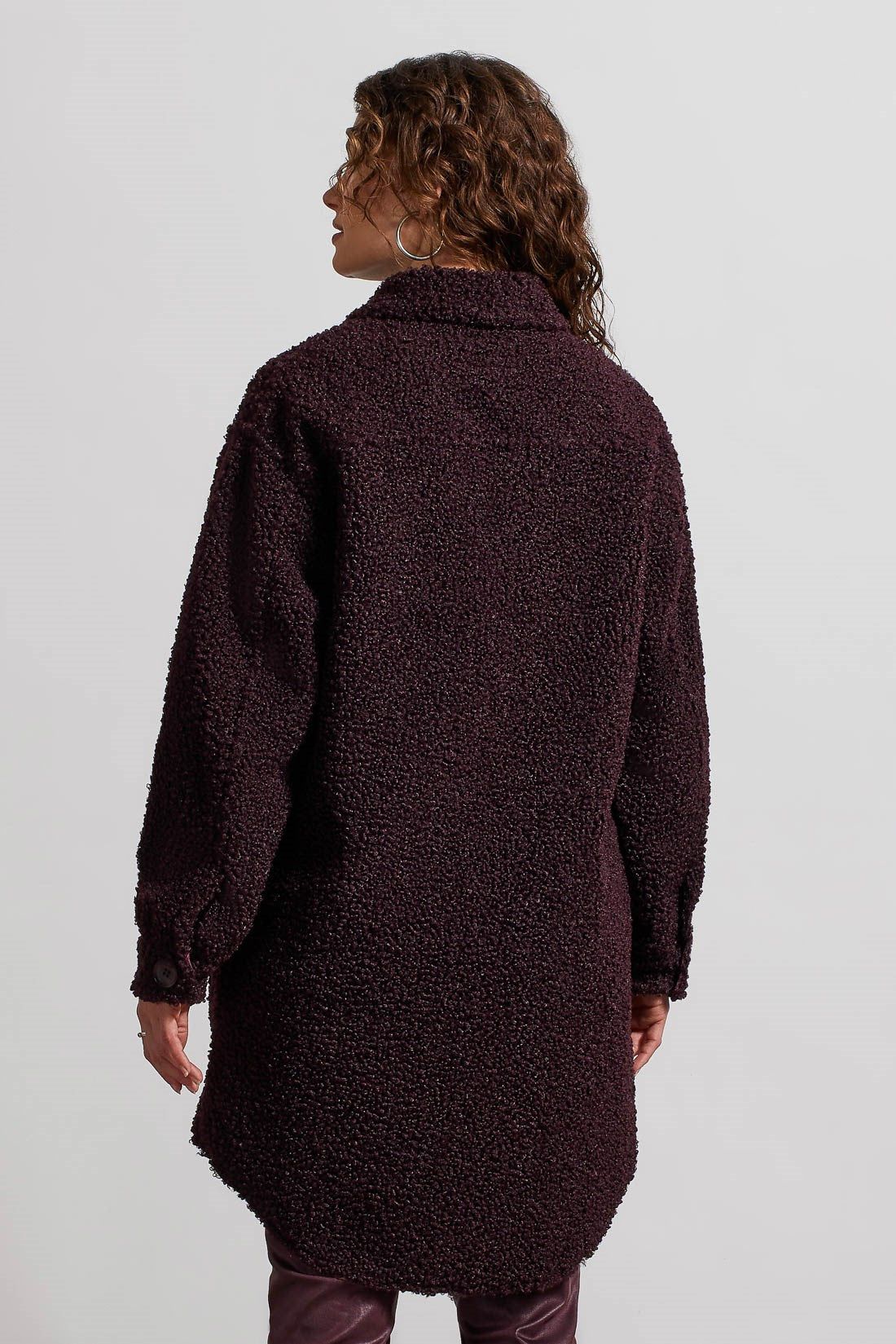 BONDED SHEARLING JACKET WITH POCKETS-Black orchid sold by Tribal product image thumbnail 4